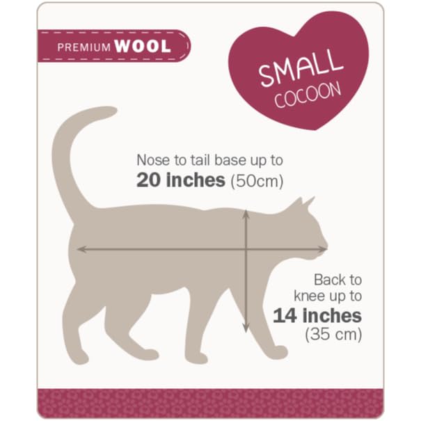 Sweet Goodbye Cocoon® - Eco-Friendly Pet Burial & Cremation Ceremony Kit (Premium Wool) - Casket for Dogs and Cats (Choose Size & Color) (Small, Natural)