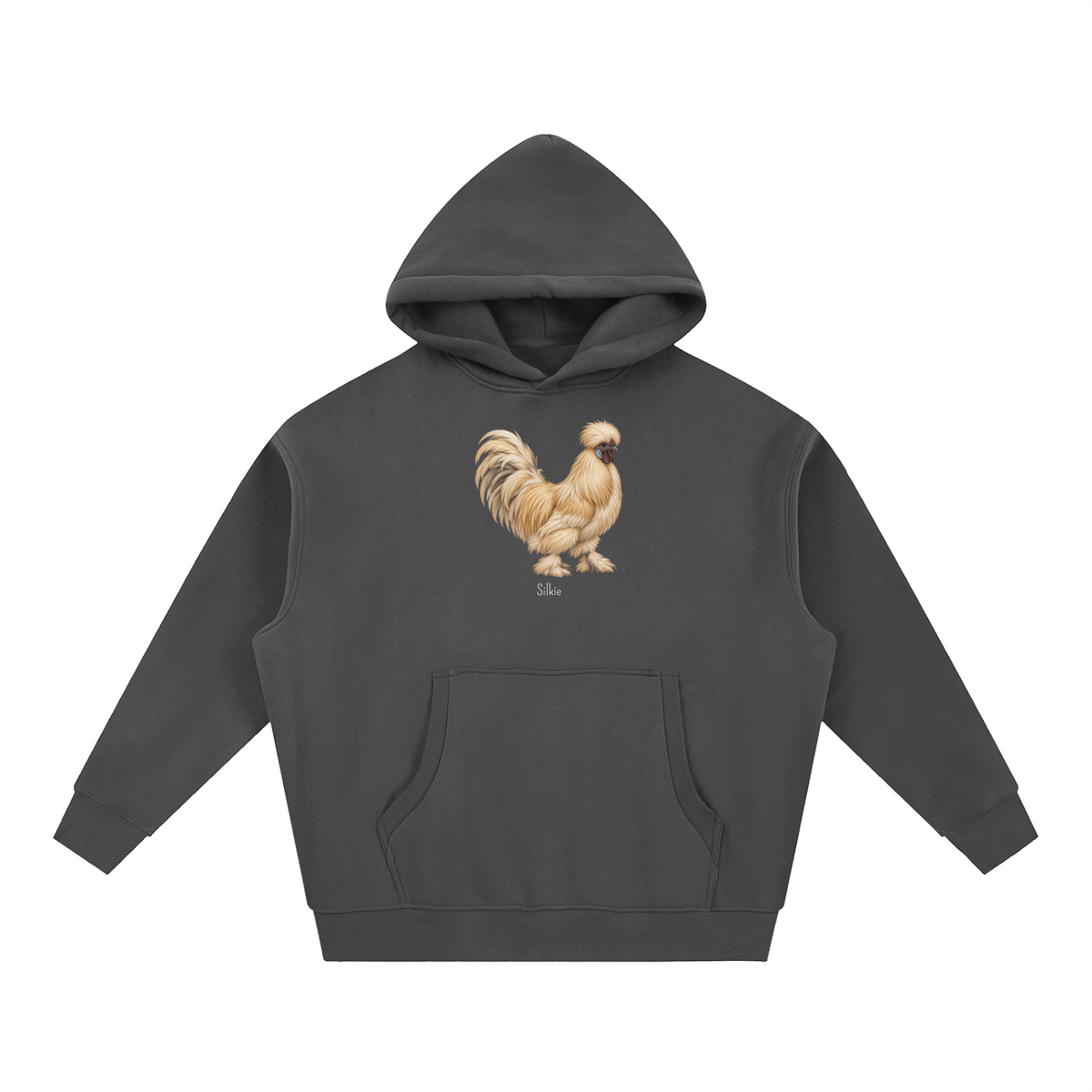 Silky Rooster Hoodie — Essential Oversized Boxy Fit Fleece