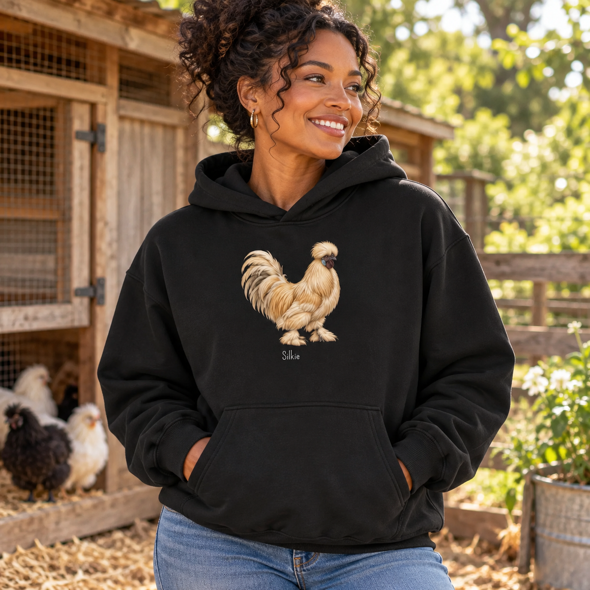 Silky Rooster Hoodie — Essential Oversized Boxy Fit Fleece
